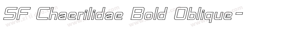 SF Chaerilidae Bold Oblique字体转换